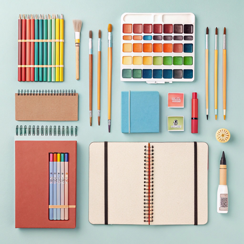 Collection of colorful notebooks