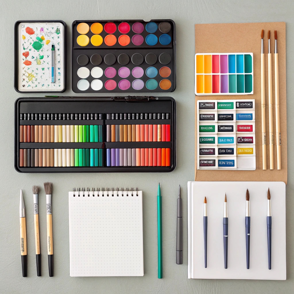 Colored pencils display